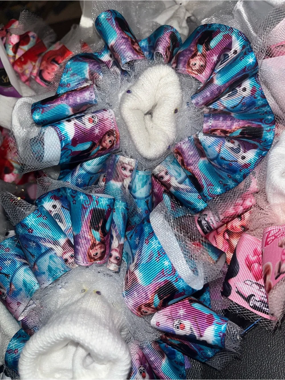 Blue & Purple Frozen-Themed Hair Scrunchie for Kids